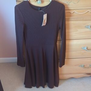 Elegant Brown Midi Dress